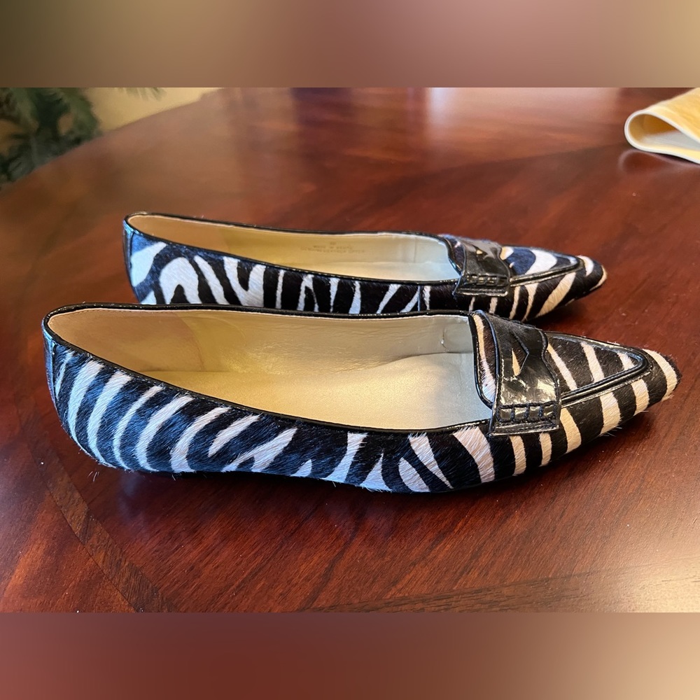 Talbots zebra flats size 8 EUC